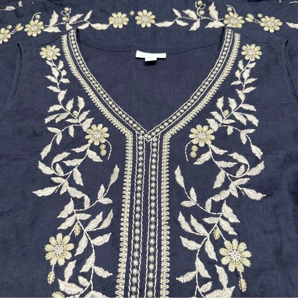 PUREJILL Linen Embroidered Sleeveless Maxi Dress size XL - Picture 14 of 14